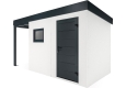 GARDEON® Gartenhaus mit Hörmann-Tür, Fenster und überdachtem Bereich